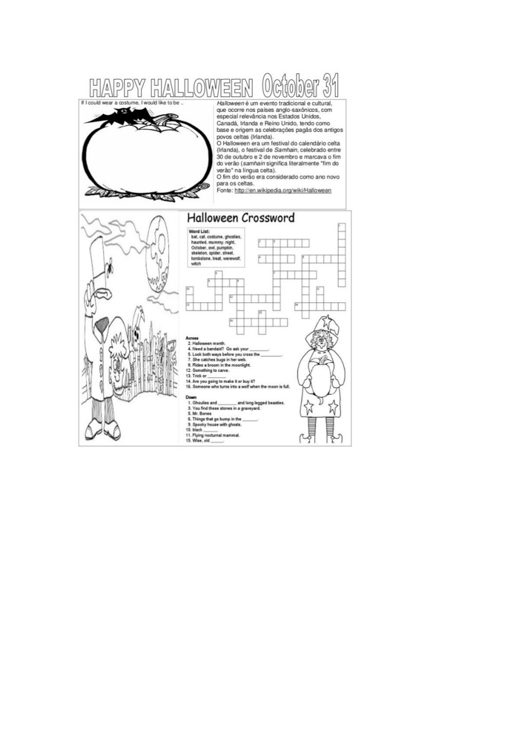 Textos Sobre O Halloween Em Ingles Com Interpretação