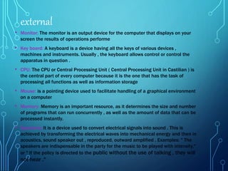 Partes internas y externas del pc | PPT
