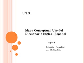 Sebastian Capodieci
C.I. 14.372.470.
Mapa Conceptual Uso del
Diccionario Ingles - Español
Ingles I
U.T.S.
 