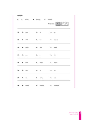 8Módulo de inglés
Saber Pro 2015
 