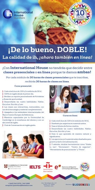 ¡Doble Inglés con International House Querétaro!