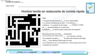 ___ conseguir un boleto.
¿Hay alguna pregunta?
¿Tienes alguna pregunta?
Hombre herido en restaurante de comida rápida
___
8.¿Deberías ___ en silencio porque nadie quiere oírte quejarte?
14.La mantequilla de maní y la mermelada son un dulce popular entre los niños.
2. Le hicieron una oferta que no pudo . 3. Si conduces
a 160 km/h,... 6. ¡Lo siento mucho! Acabo
de... ___ derramar refresco en tu sofá nuevo.
12.Le pregunté a la planta ___
13.Mi ___ nuevo televisor todavía está en la caja.
Lugar y fecha:
10. Los hombres y las mujeres visten
9.No existe tal cosa como estar ___ embarazada.
Completa el crucigrama
con cinturones o tirantes.
15.Opuesto de 'masculino'.
___.
___________, __________________________________________________________________
1.A la gente le gusta conducir su ___s con la capota bajada.
Si pudiera salir temprano del trabajo.
Abajo:
40
Machine Translated by Google
 