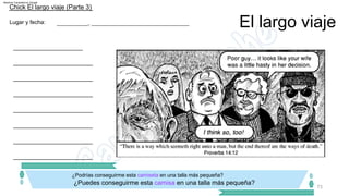 El largo viaje
___________, __________________________________
Lugar y fecha:
______________________
______________________
______________________
______________________
______________________
______________________
______________________
______________________
Chick El largo viaje (Parte 3)
¿Podrías conseguirme esta camiseta en una talla más pequeña?
¿Puedes conseguirme esta camisa en una talla más pequeña?
73
Machine Translated by Google
 