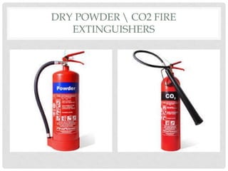 DRY POWDER  CO2 FIRE
EXTINGUISHERS
 