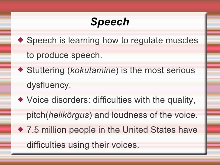 communication disorders