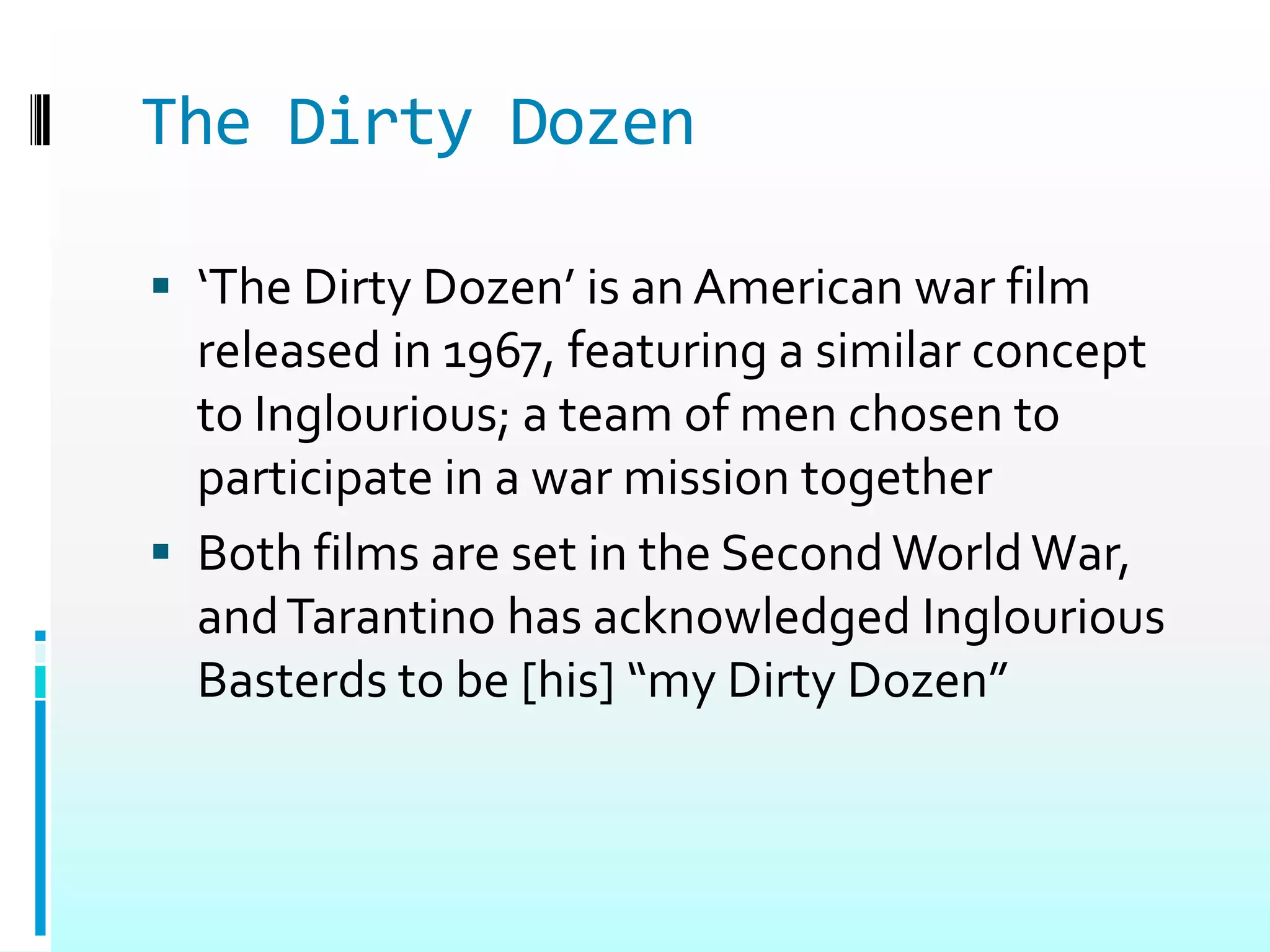 Inglourious Basterds Analysis PPT