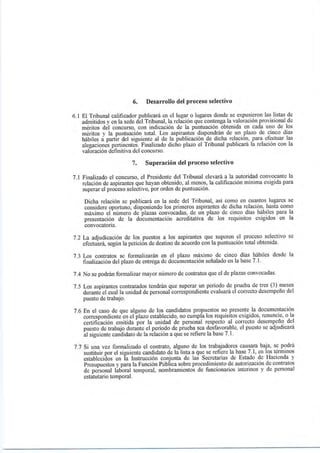 Oferta de empleo. Inglés