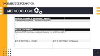 13
METHODOLOGIE
INGENIERIE DE FORMATION
 
