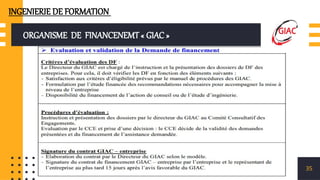 ORGANISME DE FINANCENEMT « GIAC »
35
INGENIERIE DE FORMATION
 