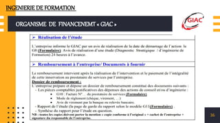 ORGANISME DE FINANCENEMT « GIAC »
36
INGENIERIE DE FORMATION
 