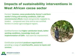 Impacts of cocoa sustainability initiatives in West Africa | PDF