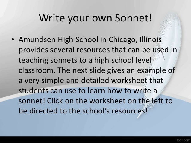 Write a sonnet