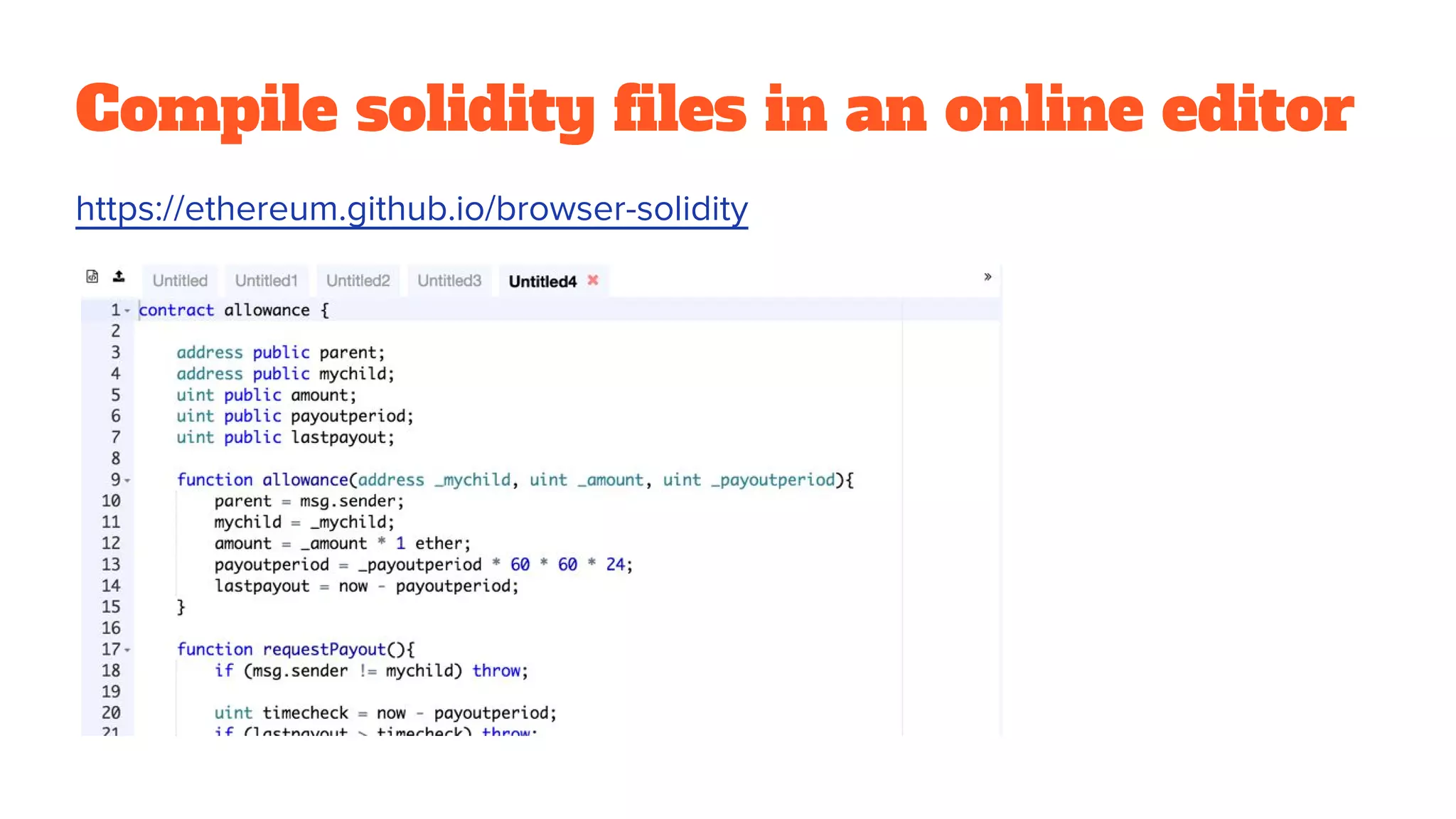 Compile solidity files in an online editor
https://ethereum.github.io/browser-solidity
 