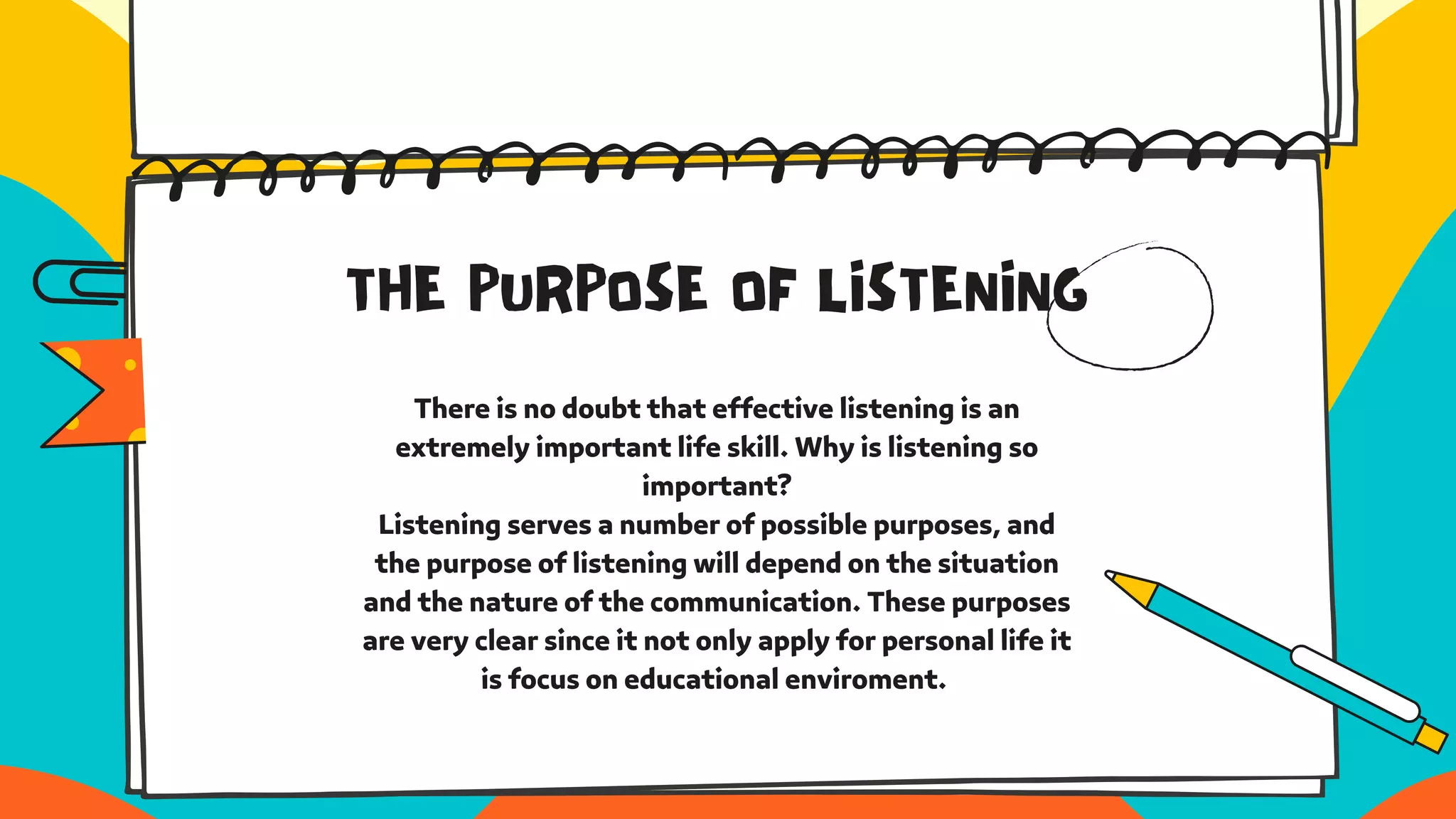 Purpose of listening skill. | PDF