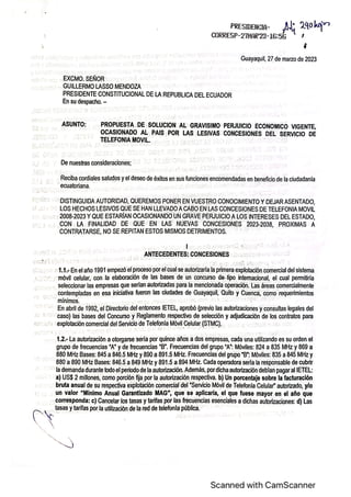 INGRESO A PRESIDENCIA , VICE , MINISTERIO Y ARCOTEL DE LA PROPUESTA ACUERDO ECUS 2022.pdf