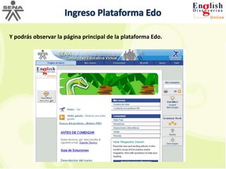Ingreso Plataforma EdoY podrás observar la página principal de la plataforma Edo.