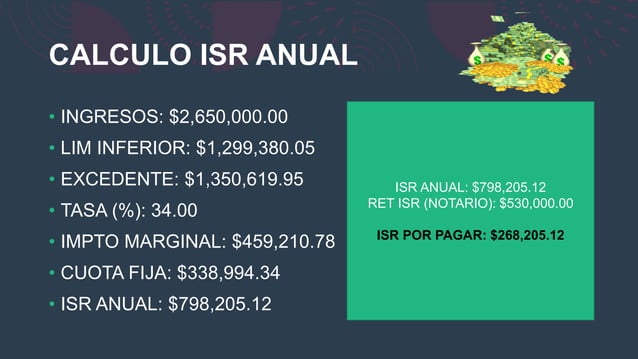 Calculo De Isr Por Adquisicion De Bienes Inmuebles