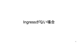 Ingressがない場合
12
 