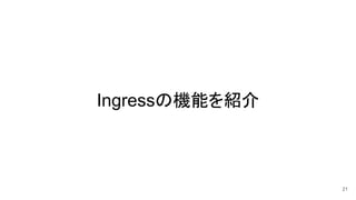 Ingressの機能を紹介
21
 