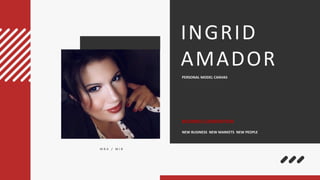 INGRID
AMADOR
PERSONAL MODEL CANVAS
BUSINESS GENERATION
NEW BUSINESS NEW MARKETS NEW PEOPLE
M B A / M I B
 