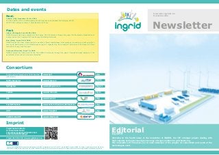 Newsletter Ingrid N. 04
November 2016
Newsletter
Project Web Site: http://www.ingridproject.eu
Project Leader Contacts:
Dr. Massimo Bertoncini
Engineering Ingegneria Informatica SpA
massimo.bertoncini@eng.it
Work partially supported by European Community under the ENERGY programme of the 7th FP for RTD - project INGRID, contract 296012. The Author is solely responsible for the content
of this paper. It does not represent the opinion of the European Community, and the European Community is not responsible for any use that might be made of data appearing therein.
Imprint
www.mcphy.com
www.hydrogenics.com
www.tecnalia.com
www.rse-web.it
www.enel.it/it-IT/reti/enel_distribuzione/
www.arti.puglia.it
www.studiobfp.com
Engineering Ingegneria Informatica
(coordinator)
www.eng.it Italy
Consortium
Dates and events
Next:
London (UK), December 12-14, 2016
The 2016 edition of the multidisciplinary World Congress on Sustainable Technologies (WCST).
WCST-2016 conference theme is Sustainability and Policy.
Past:
Lisbon (Portugal), June 26-30, 2016
INGRID project has been presented at the Energy 2016 Conference through the paper “Multi-objective Optimization of
Energy Hubs at the Crossroad of Three Energy Distribution Networks
Bari (Italy), June 23-24, 2016
INGRID project has been presented in the workshop “Smart Mediterraneo. Best practices, innovation and pilot projects in
smart grid development in the Mediterranean region”, organized by the European Commission Joint Research Centre
Institute for Energy and Transport.
Portoroz (Slovenia), June 7-9, 2016
INGRID project has taken part at the first SEERC Conference through the paper “Simulation-based analysis of the
potentiality of incentives for prosumer flexibility”.
McPhy Energy S.A.
Hydrogenics
Tecnalia
RSE
Enel Distribuzione
ARTI
Studio Tecnico BFP
France
Belgium
Spain
Italy
Italy
Italy
Italy
Welcome to the fourth issue of the newsletter of INGRID, the 7FP strategic project dealing with
high-capacity hydrogen-based green-energy storage solutions for grid balancing.
The newsletter will introduce you to main advances of the project, its consortium and some of the
technologies used.
Editorialby ARTI
 
