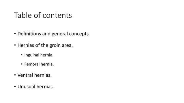 Inguinal and femoral hernia | PPTX