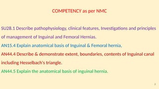 Nmc Triangle Inguinal and femoral Hernias– Surgical anatomy,differential diagnosis ...