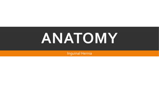 ANATOMY
Inguinal Hernia

 