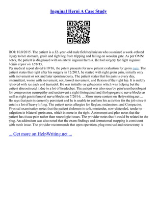 gabapentin for hernia pain