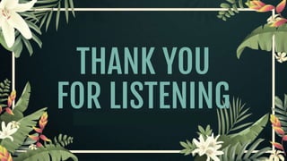 THANK YOU
FOR LISTENING
 