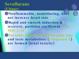 Inhalant anaesthetics | PPT