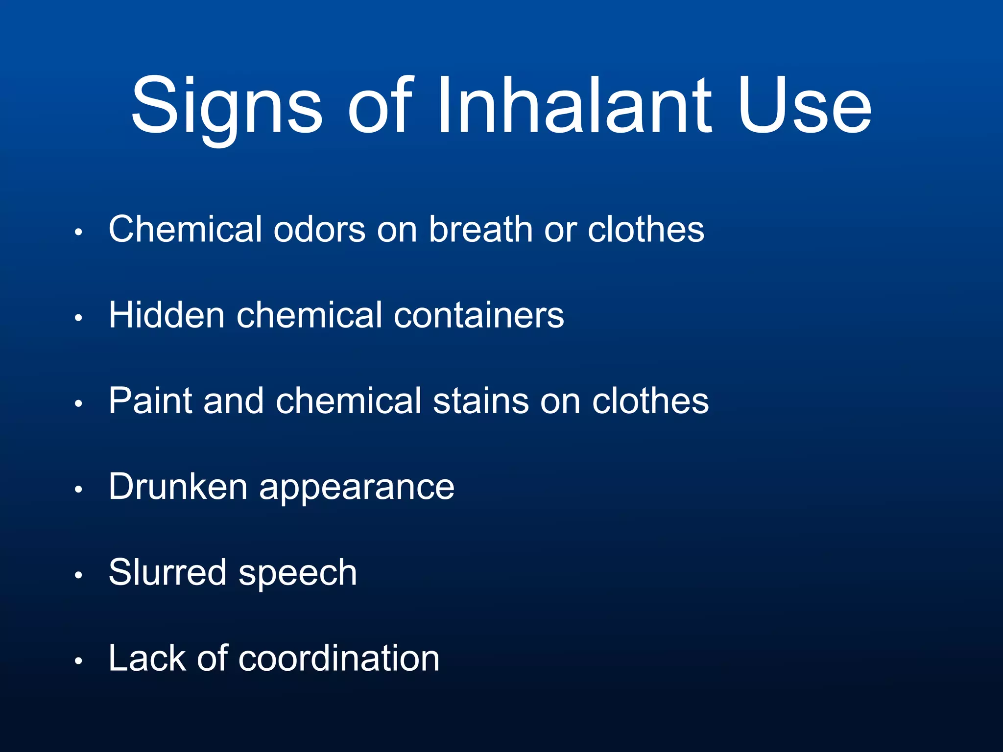Toxic Inhalent Sign Inhalants (power point) | PPTX