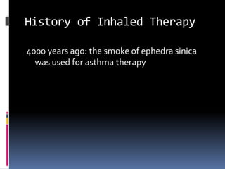 Inhalars for bronchial asthma | PPTX