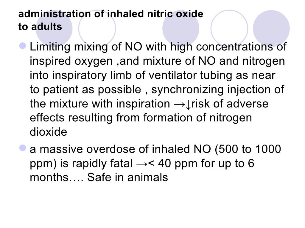 Inhaled nitric oxide therapy in adults