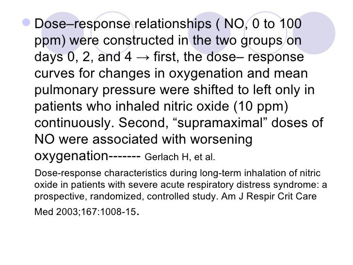 Inhaled nitric oxide therapy in adults
