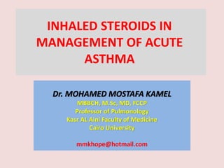 Inhaled steroids in acute asthma | PDF