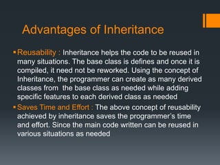 Inheritance in OOPS | PPTX