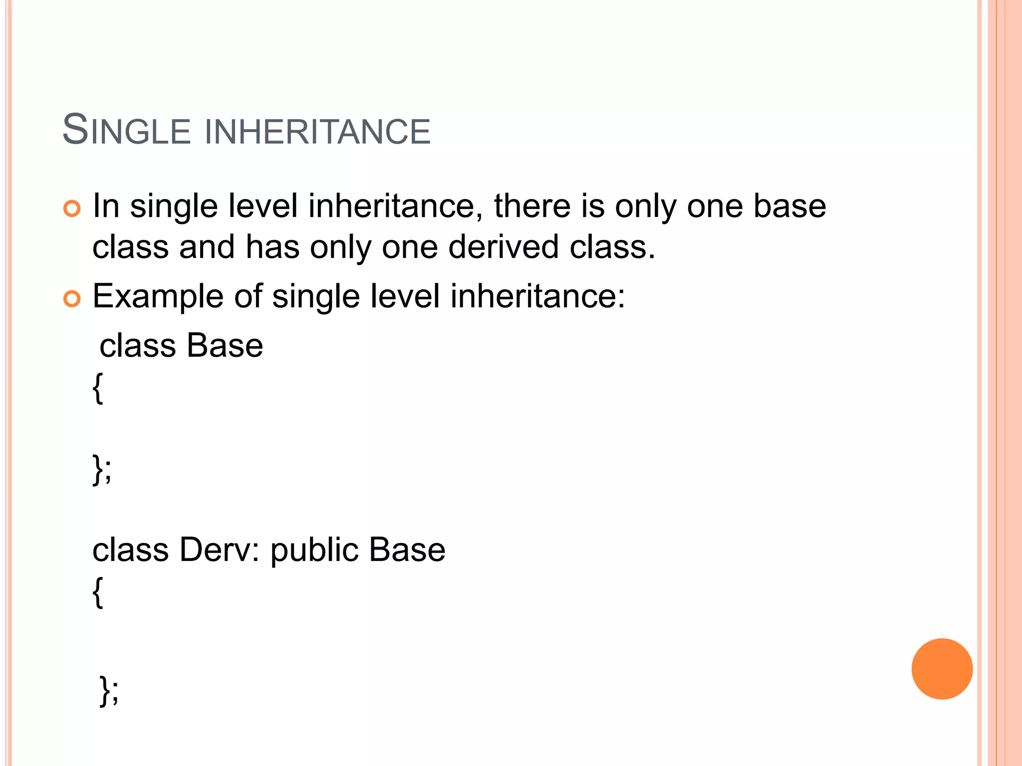 Inheritance in c++ | PPTX
