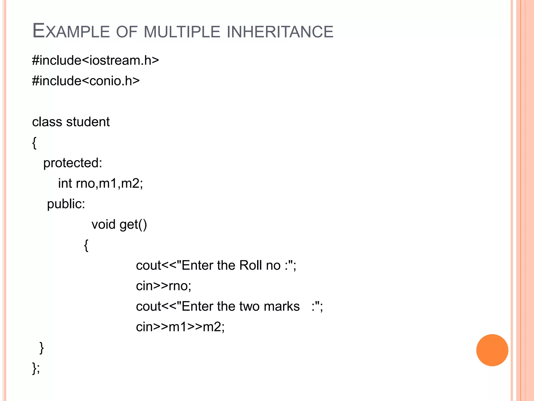 Inheritance in c++ | PPTX