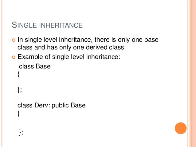 Inheritance in c++