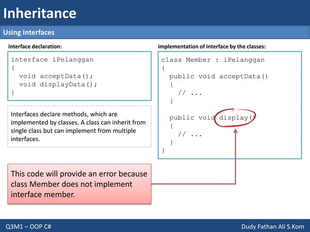 Object Oriented Programming - Inheritance | PPT
