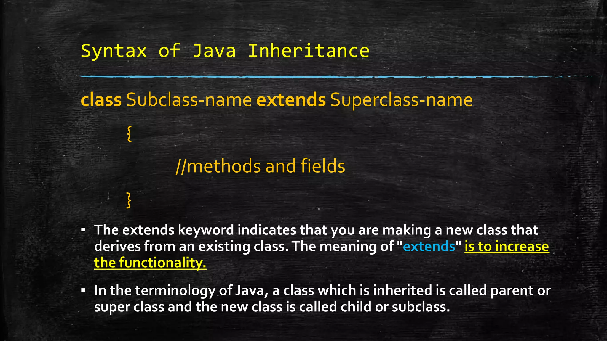 Inheritance in java | PPT