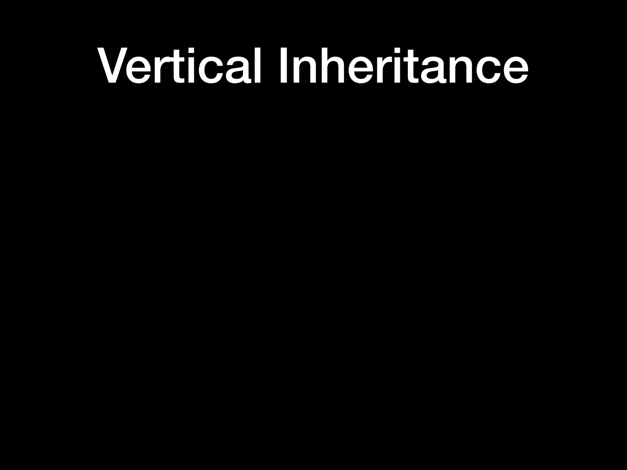 Vertical Inheritance
 