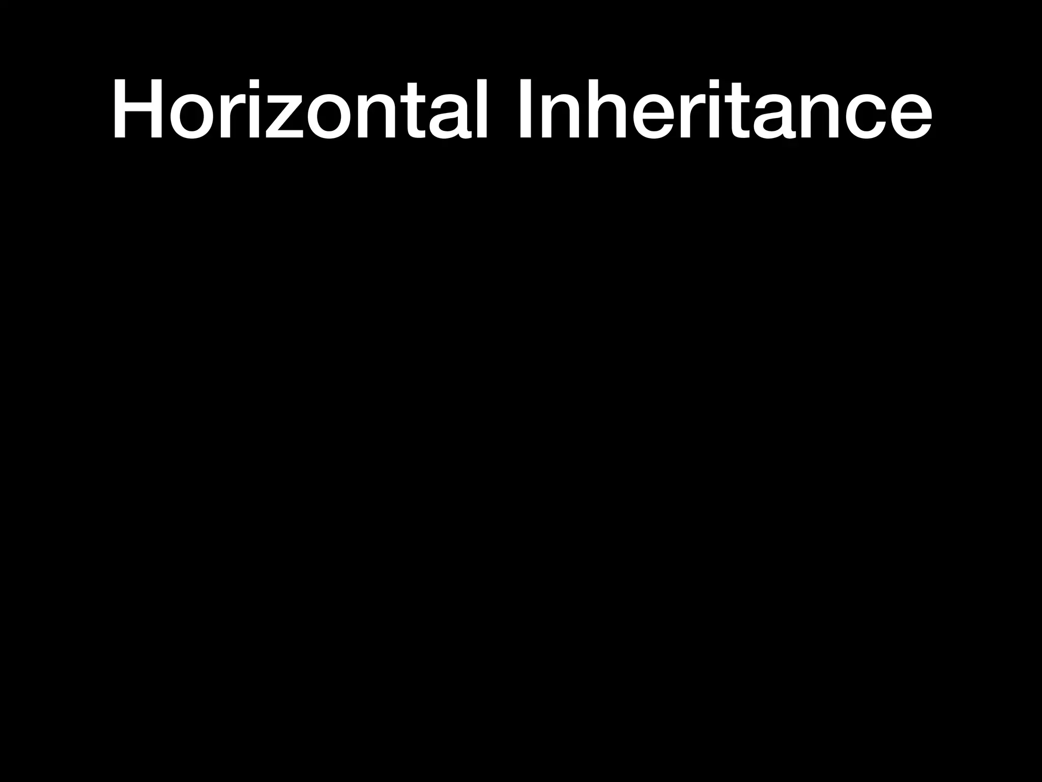 Horizontal Inheritance
 