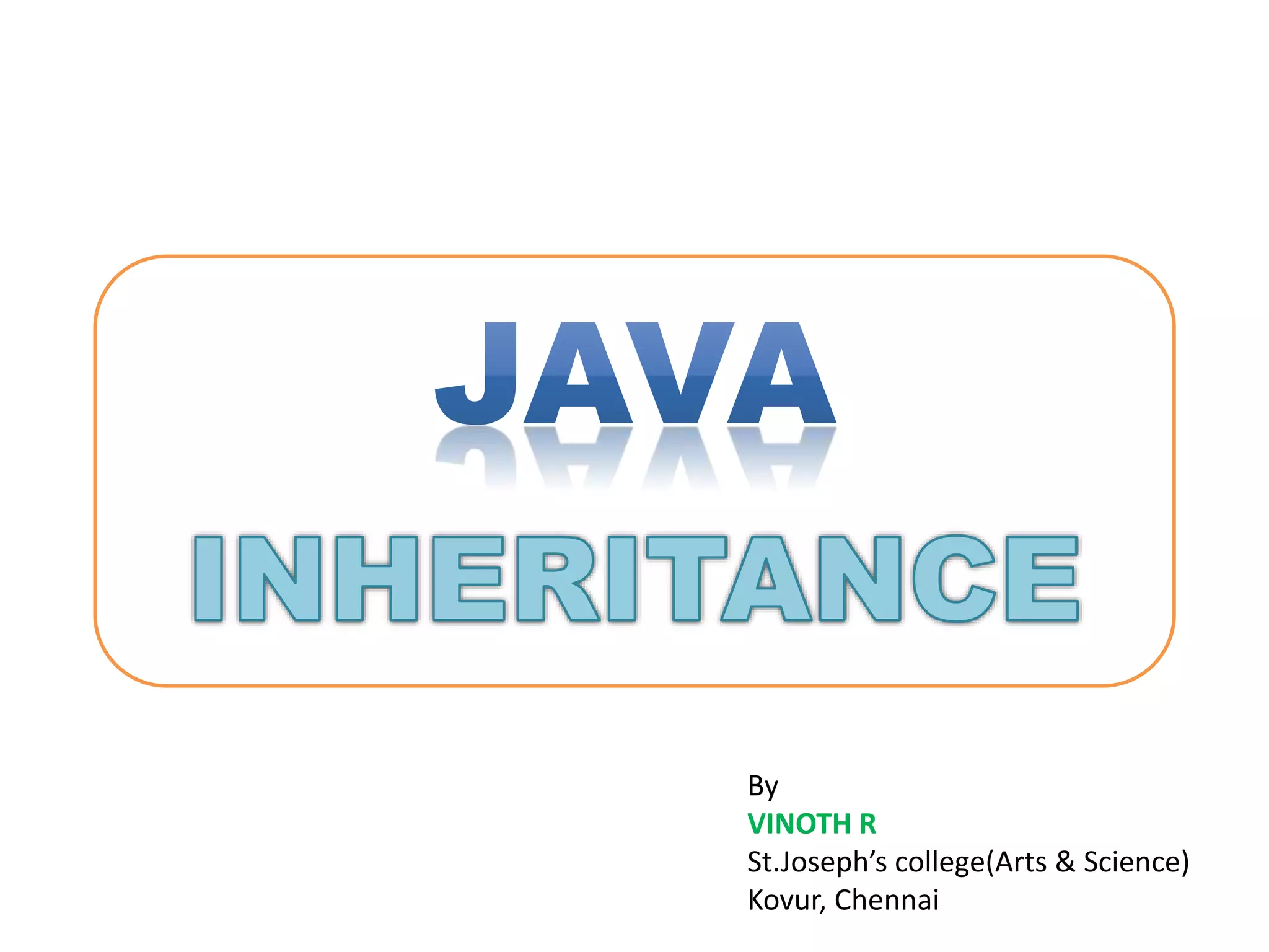Java Inheritance | PPT