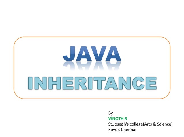 Java Inheritance | PPTX