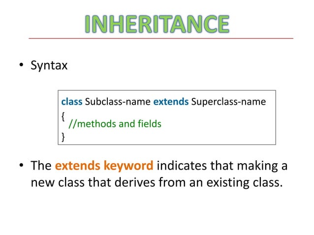 Java Inheritance | PPTX