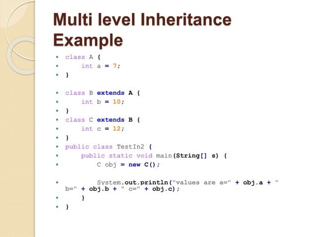 Inheritance In Java | PPT