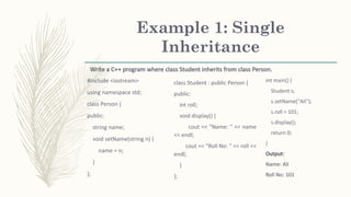 Comprehensive Guide to Inheritance in C++ Programming | PPTX
