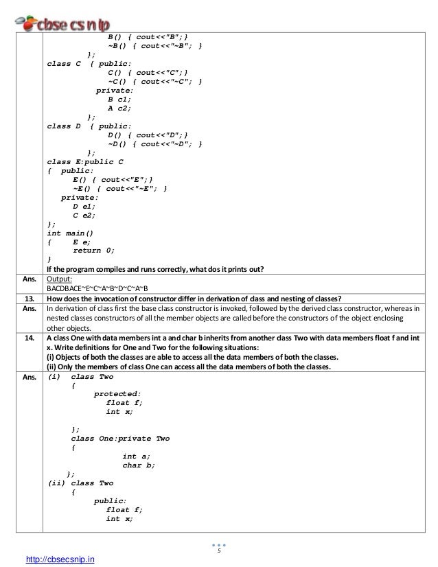 inheritance chapter 6 computer science with c opt inheritance letter sample